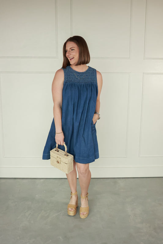 THE SWEET PEA DENIM DRESS