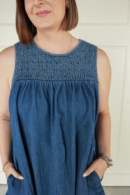 THE SWEET PEA DENIM DRESS