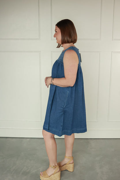 THE SWEET PEA DENIM DRESS
