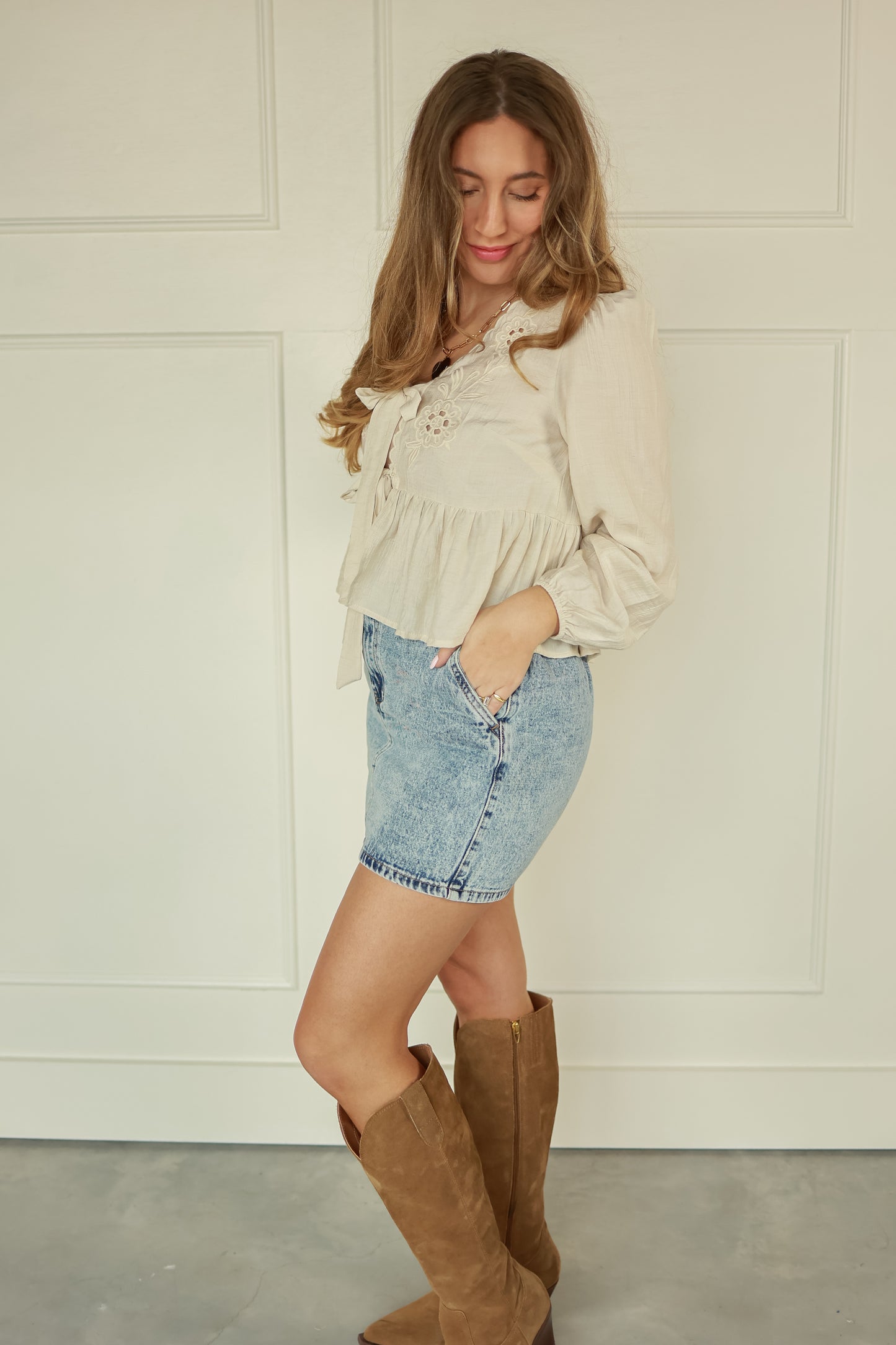 THE BLOSSOM EYELET TOP