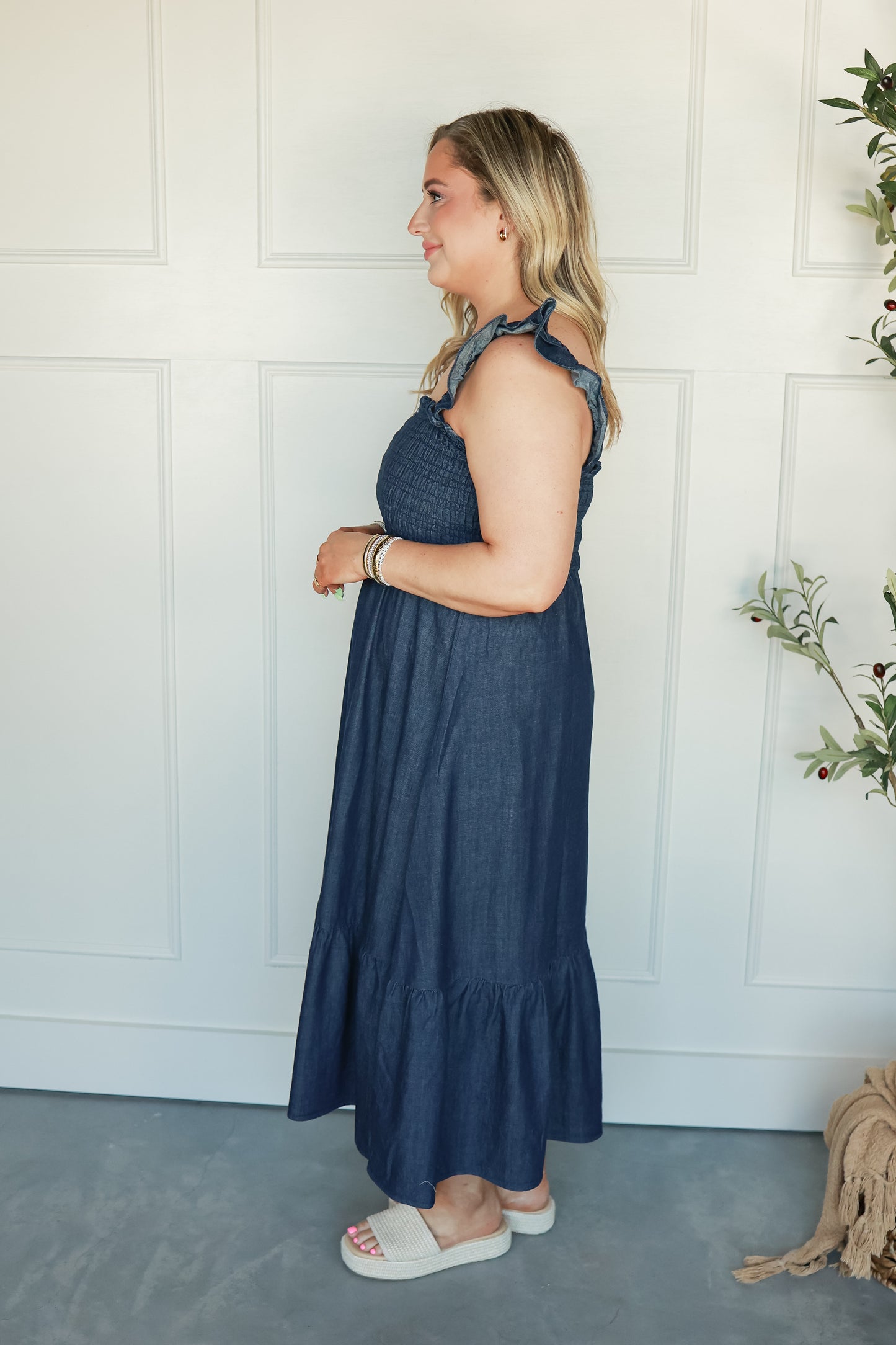 DENIM DAYDREAM MIDI DRESS