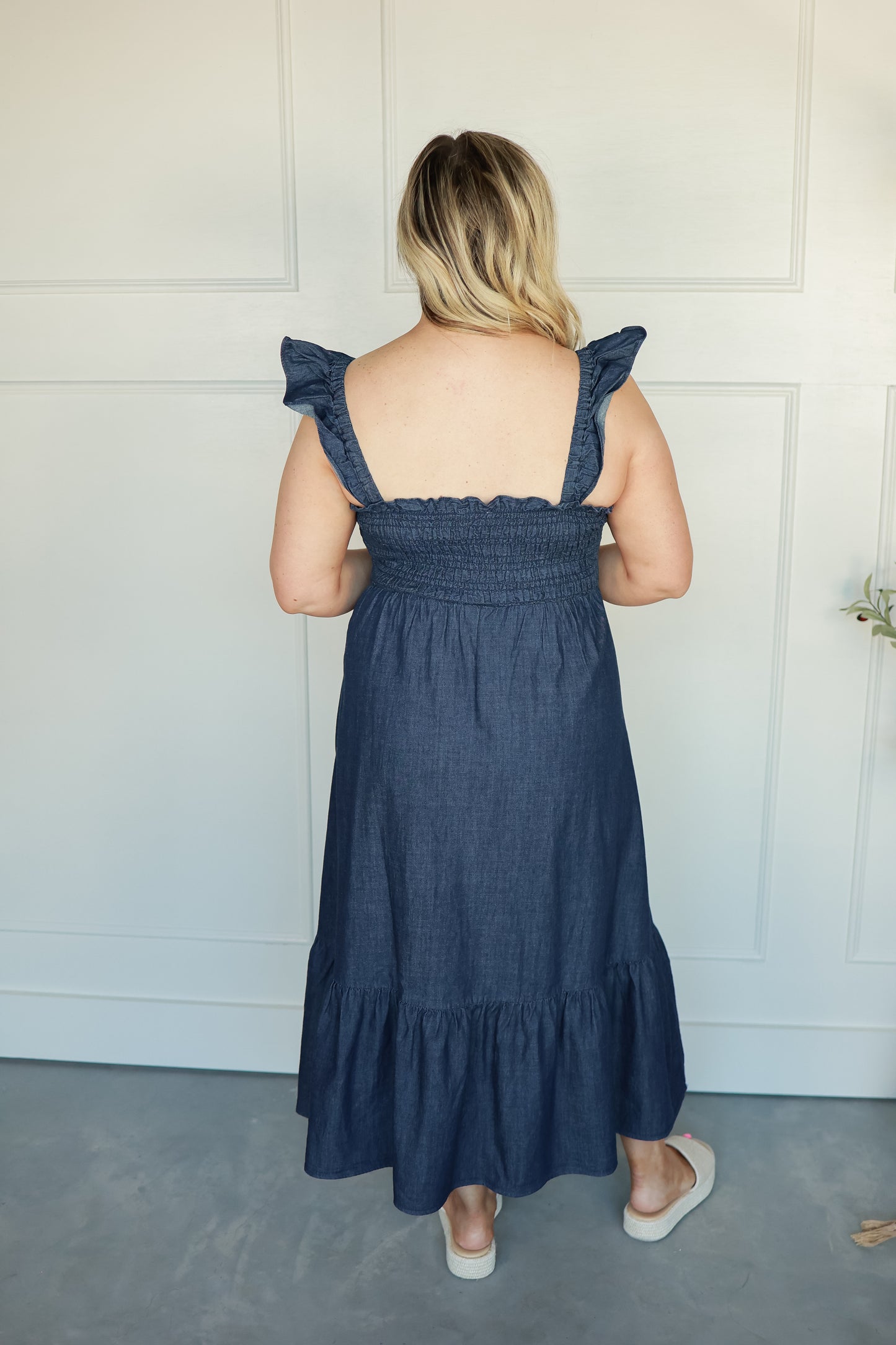DENIM DAYDREAM MIDI DRESS