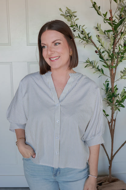 THE PINSTRIPE SEERSUCKER | SAGE