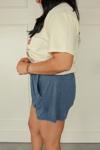 THE MINERAL WASHED COMFY BAGGY SHORTS
