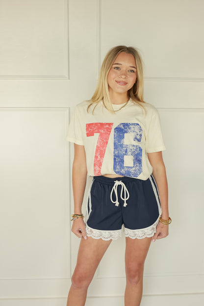 AMERICANA LACE SHORTS