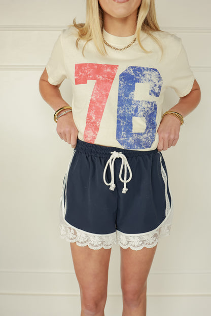 AMERICANA LACE SHORTS