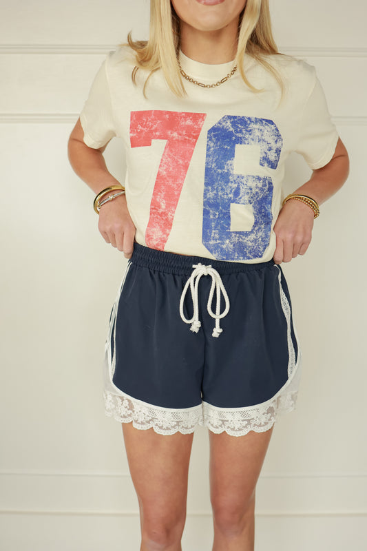 AMERICANA LACE SHORTS