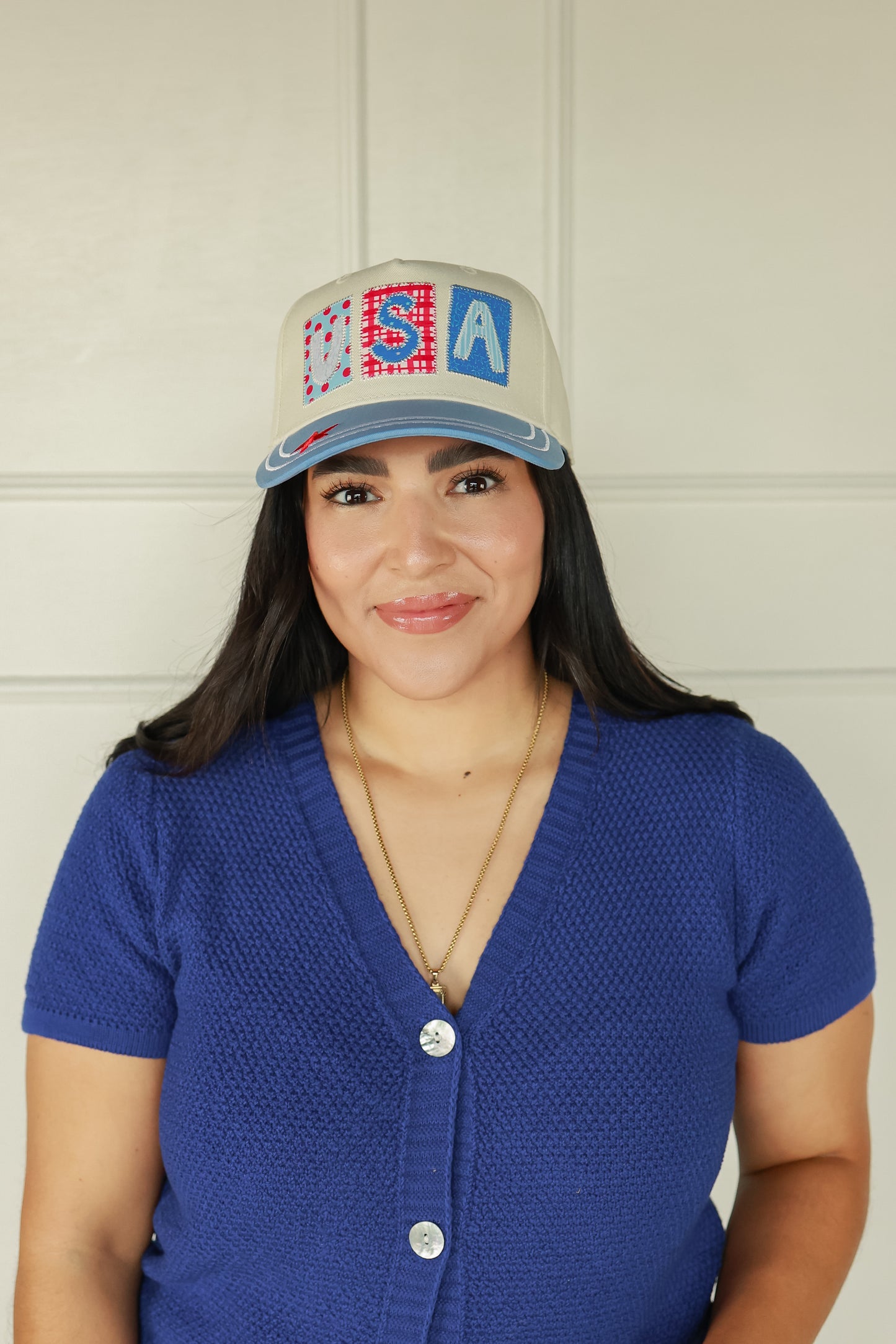USA PATCHWORK TRUCKER HAT