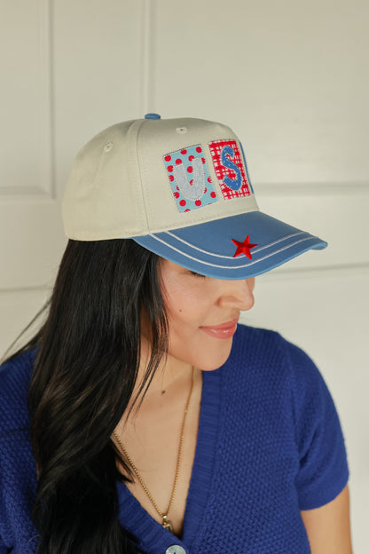 USA PATCHWORK TRUCKER HAT