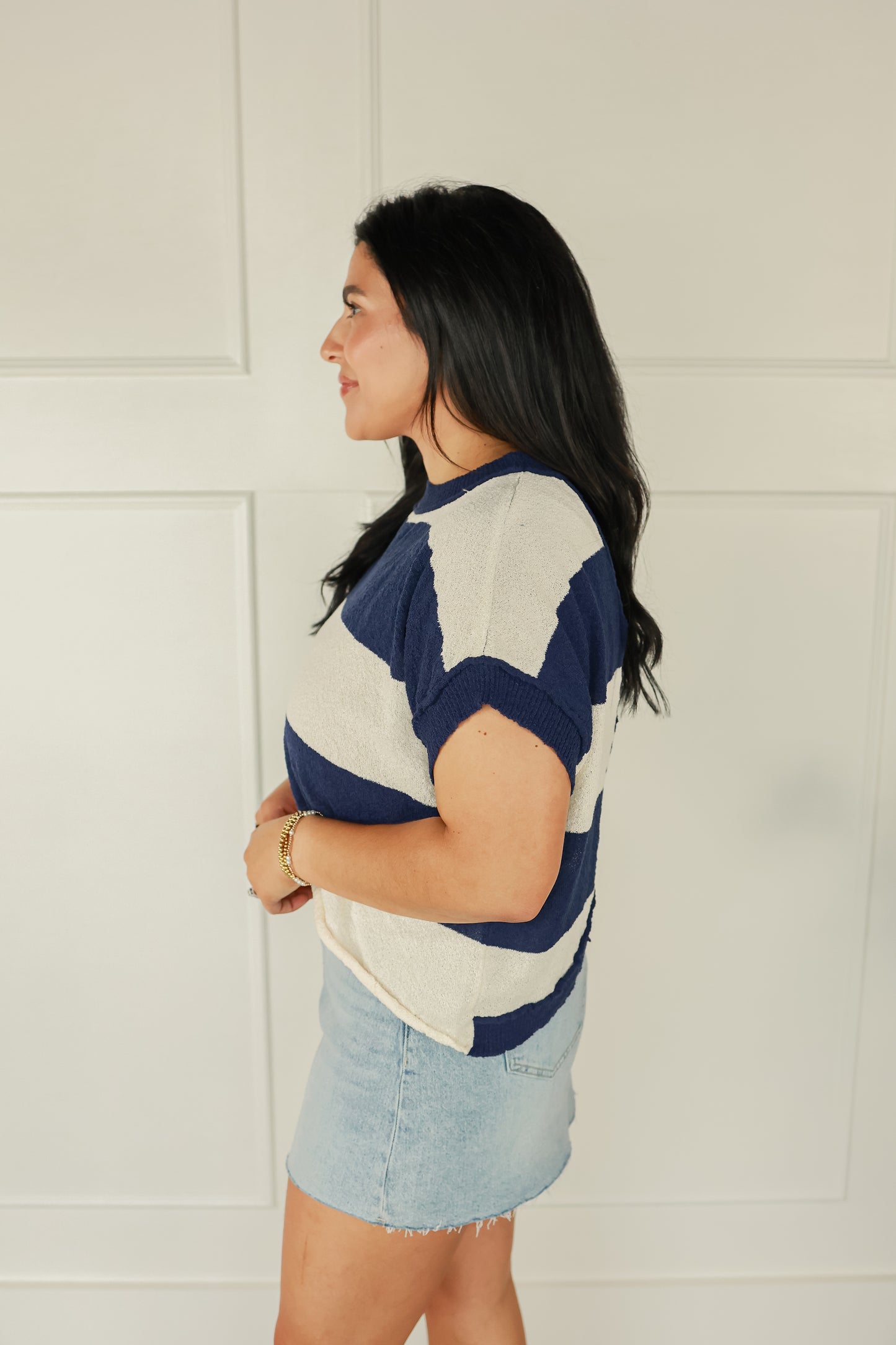 LAIDBACK STRIPE KNIT TOP