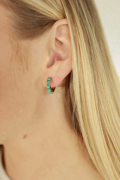 TURQUOISE DOT EARRING