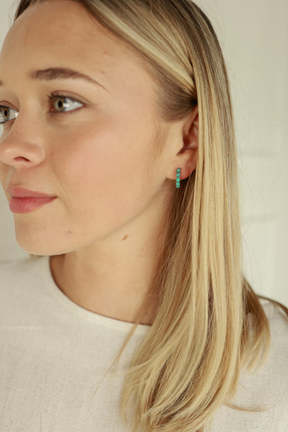 TURQUOISE DOT EARRING