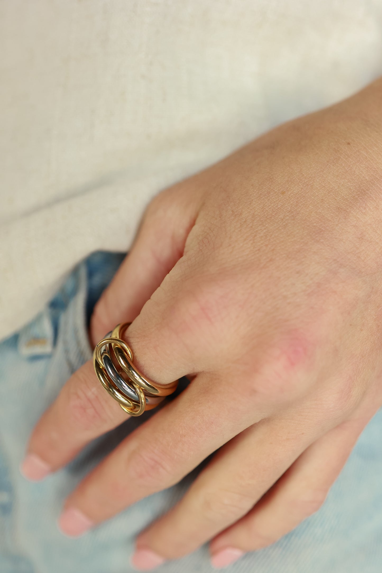 THE TWO TONE STACK RING