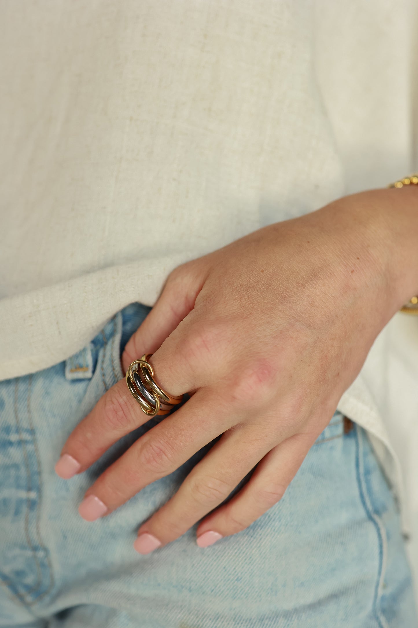 THE TWO TONE STACK RING