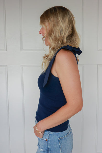 THE BOW DETAIL SWEATER TANK