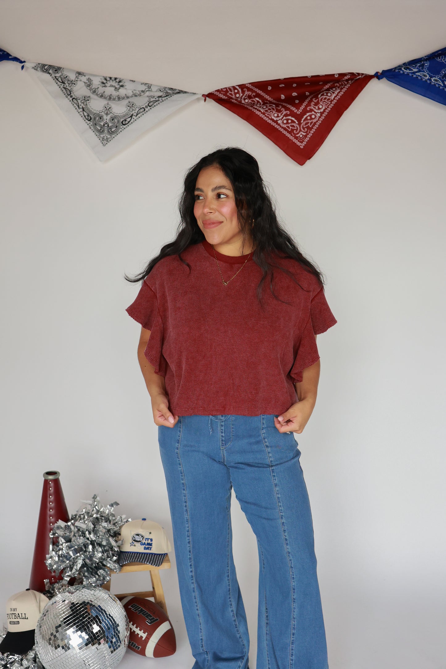 THE MARLOWE RUFFLE TOP