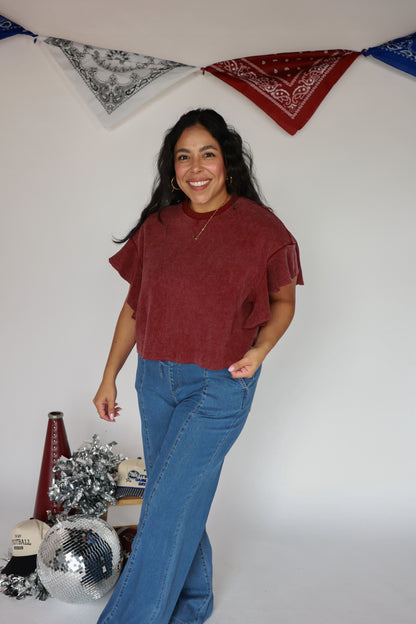 THE MARLOWE RUFFLE TOP
