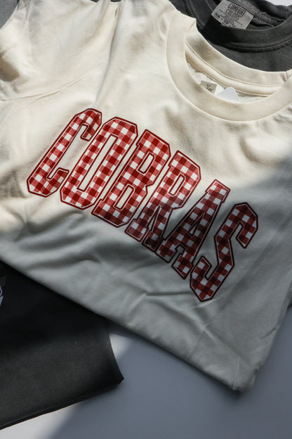 COBRAS IN GINGHAM GRAPHIC TEE | YOUTH