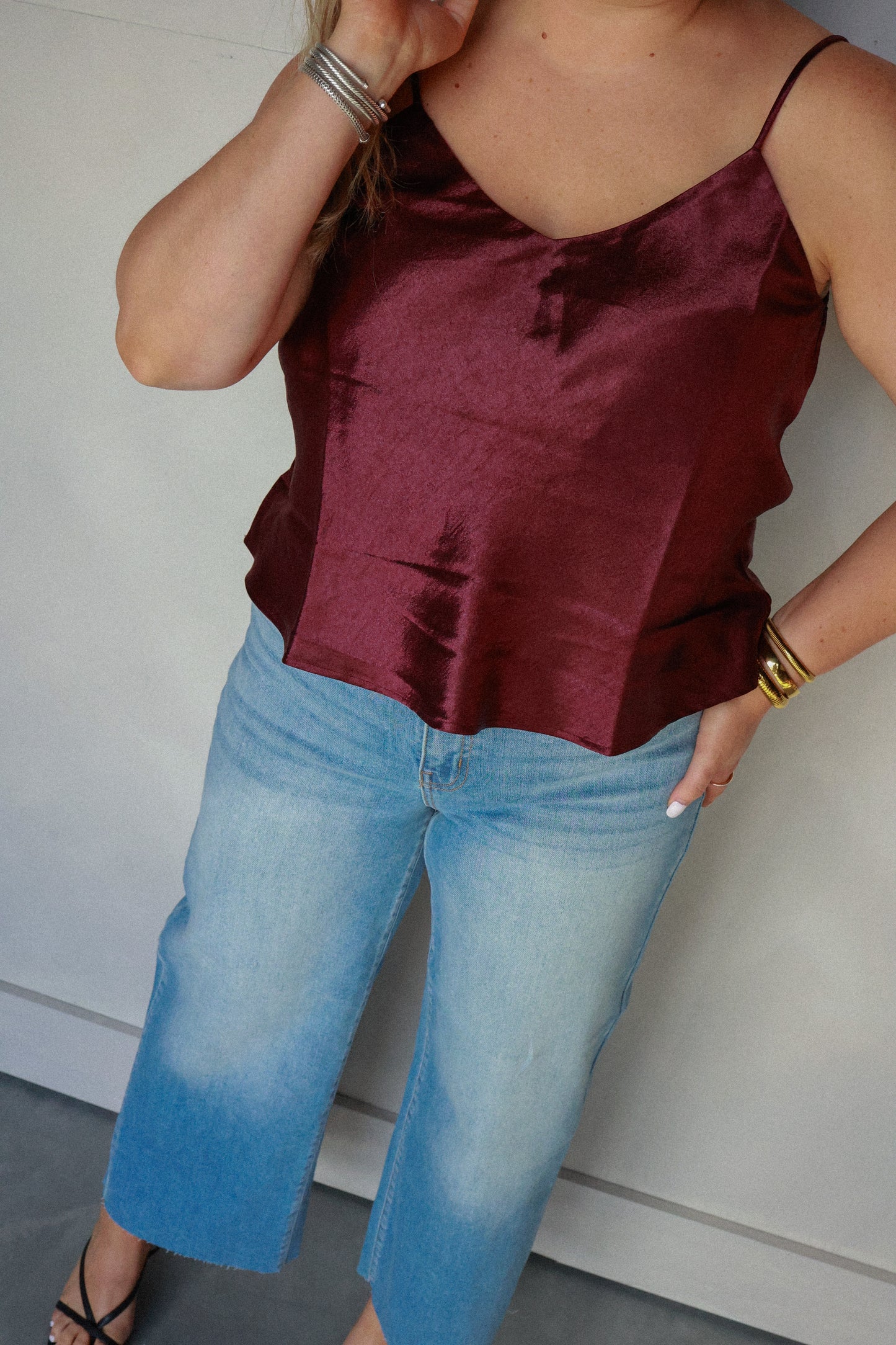 THE LUXE LAYER TANK | DARK CHERRY