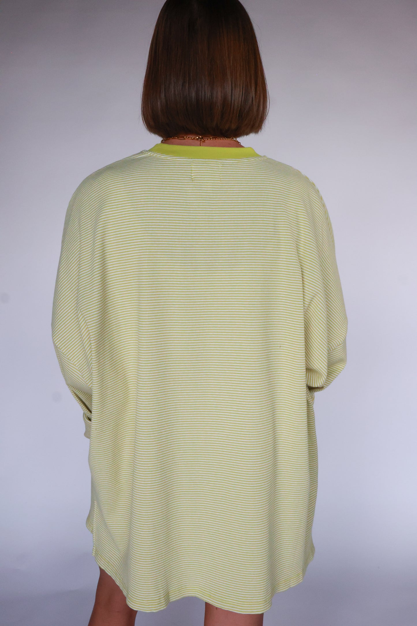 THE STRIPED CHARTREUSE SET | TOP ONLY