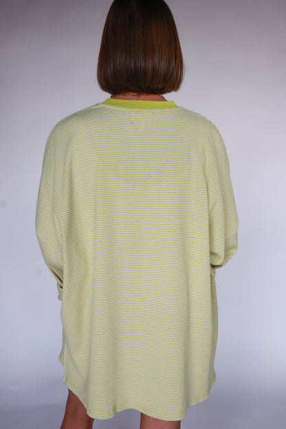 THE STRIPED CHARTREUSE SET | TOP ONLY