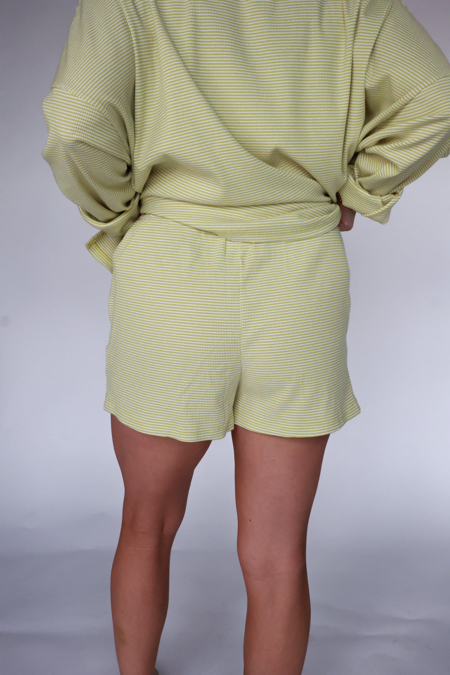 THE STRIPED CHARTREUSE SET | BOTTOMS ONLY