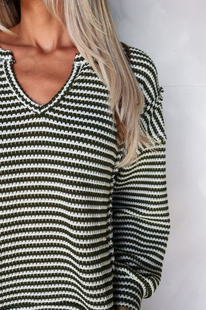 THE OLIVE GROVE STRIPE TOP
