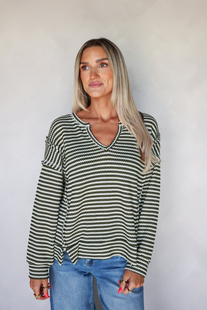 THE OLIVE GROVE STRIPE TOP