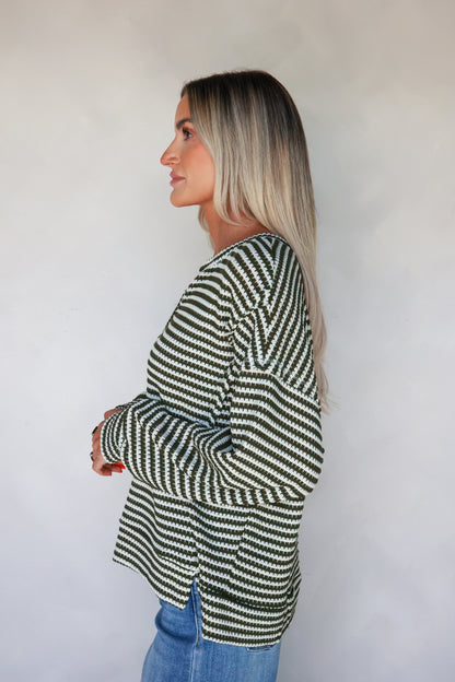 THE OLIVE GROVE STRIPE TOP