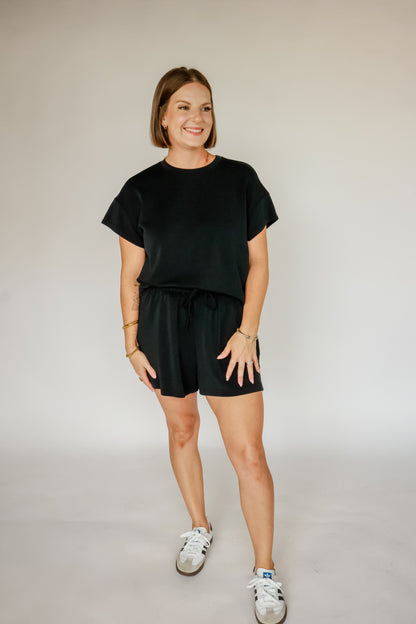 THE LAGUNA CLOUDSCAPE SHORT SET | BLACK