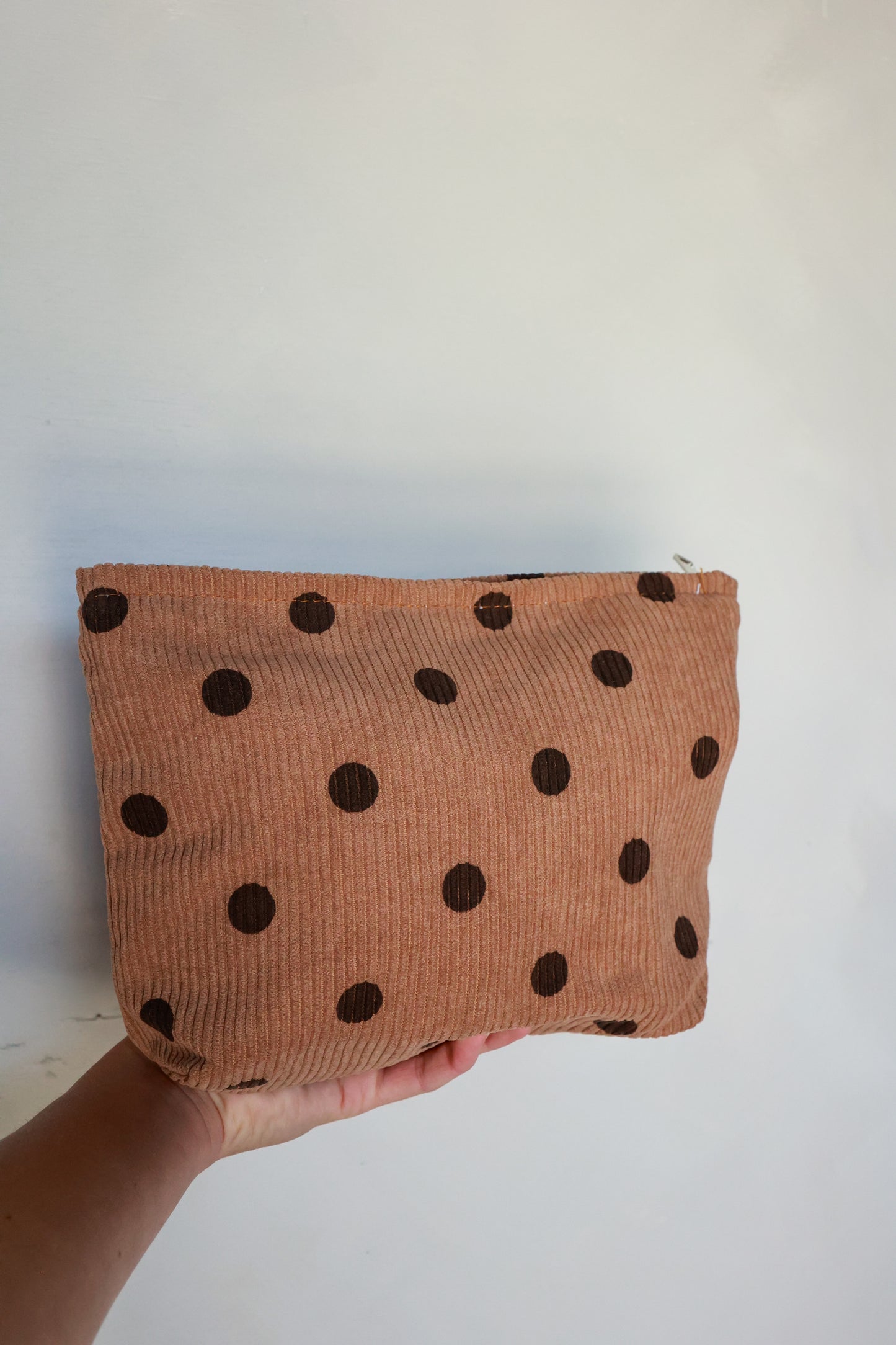 CORDUROY POLKA DOT POUCH