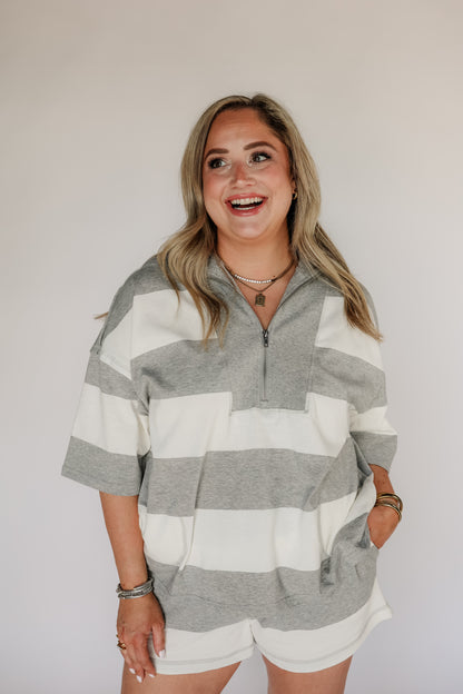 THE RELAXED STRIPE SET | TOP ONLY
