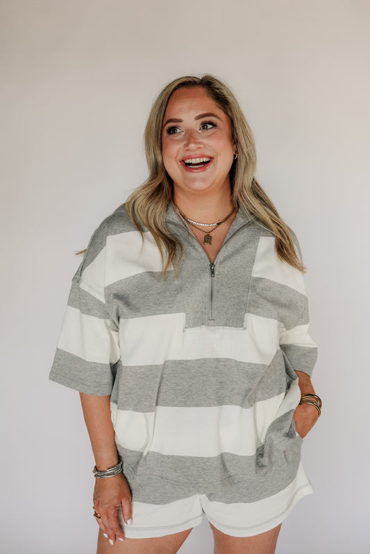 THE RELAXED STRIPE SET | TOP ONLY