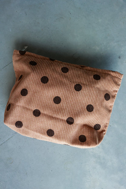 CORDUROY POLKA DOT POUCH