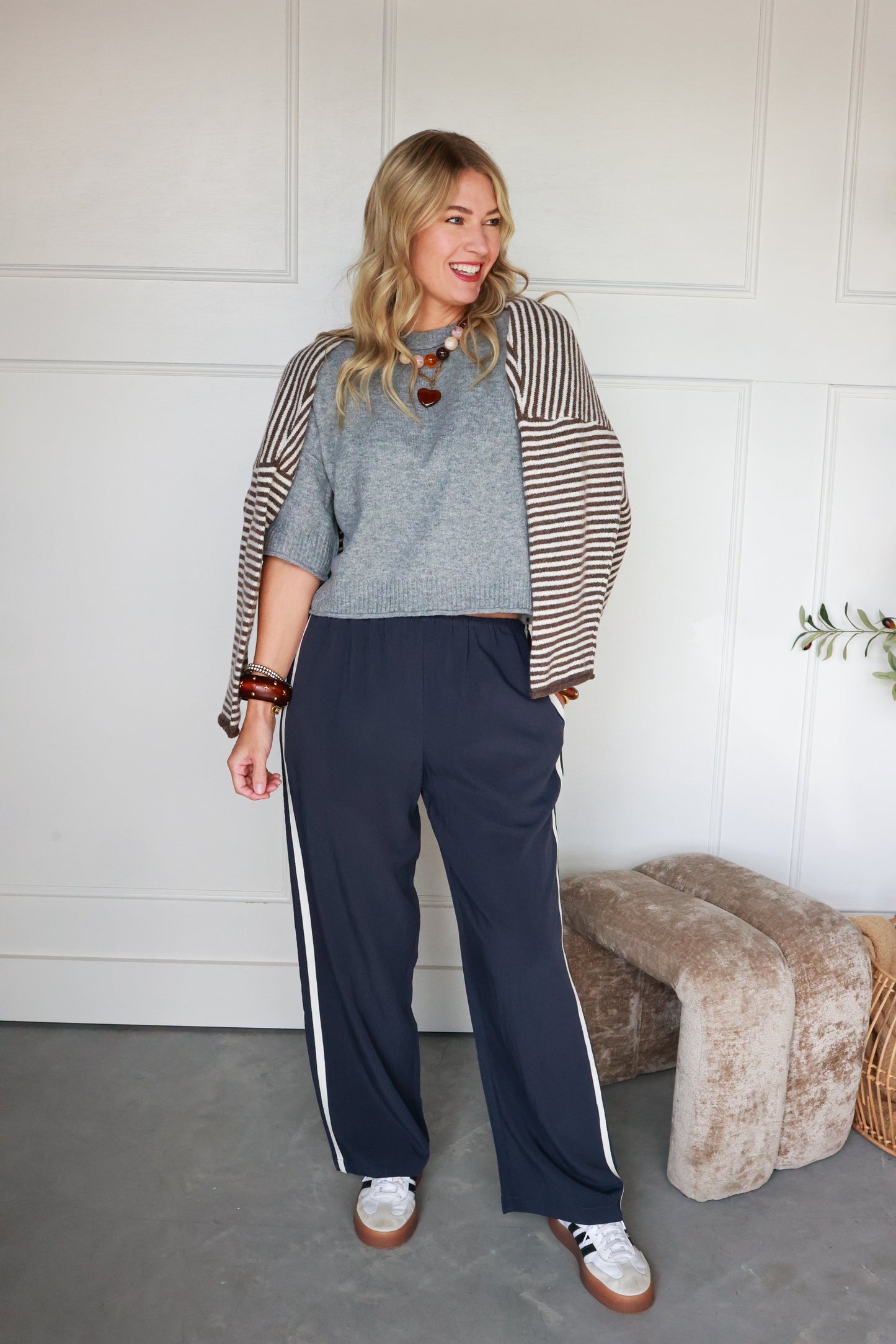 THE STRIPE COCOA TOP