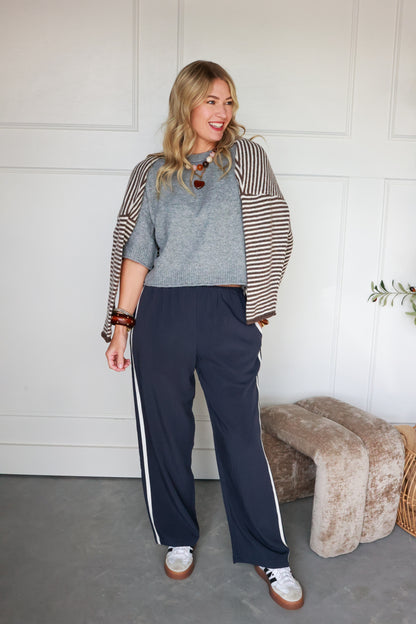 THE STRIPE COCOA TOP
