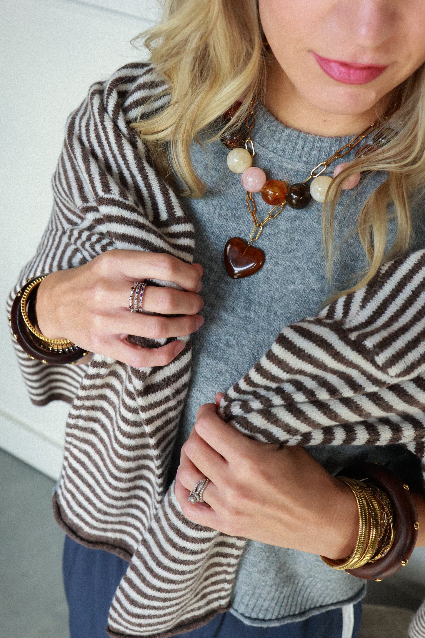THE STRIPE COCOA TOP