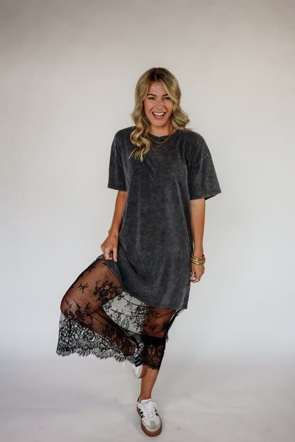 THE EVERLY LACE MAXI | BLACK