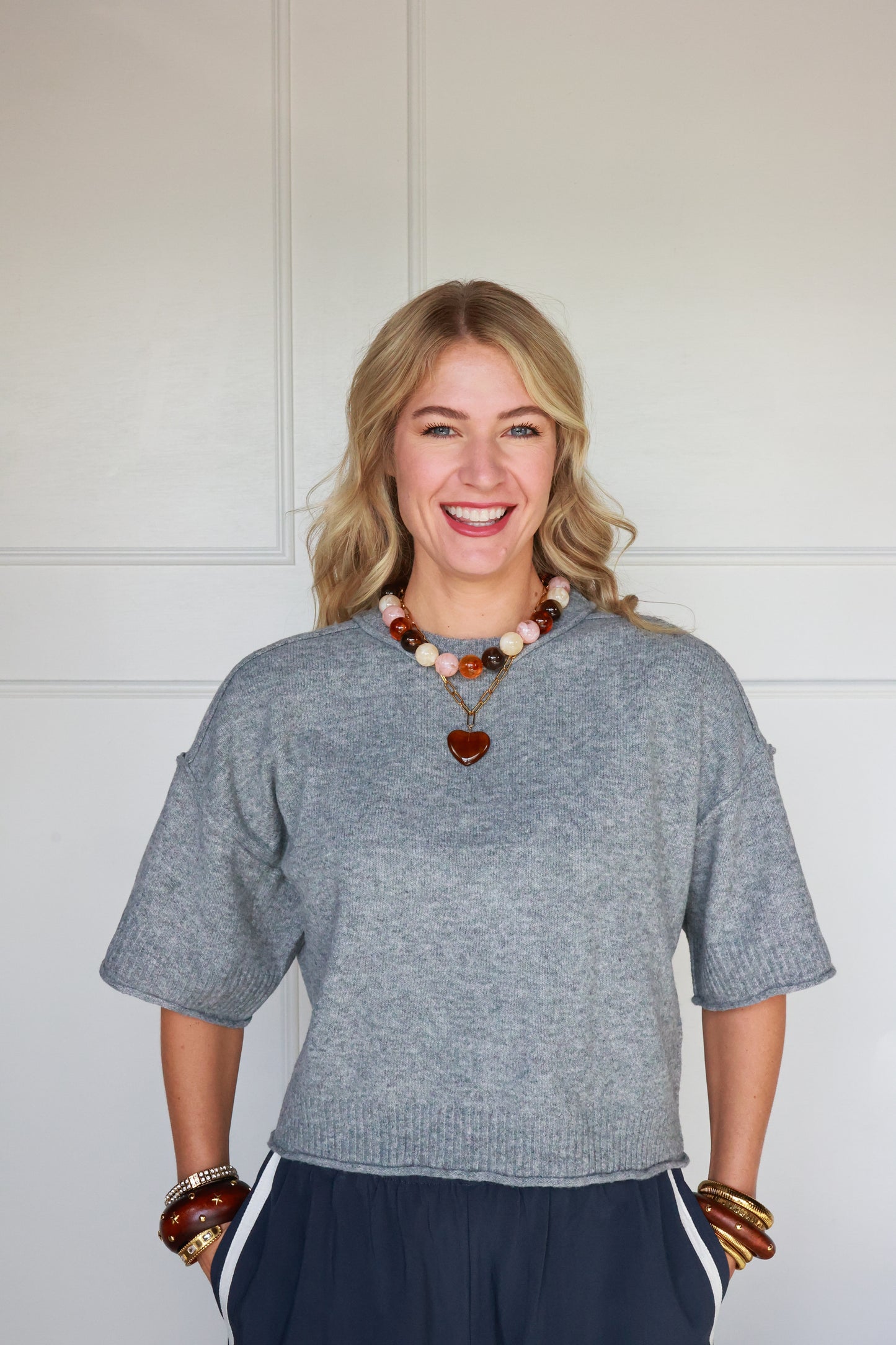 THE CAMDEN GRAY KNIT TOP