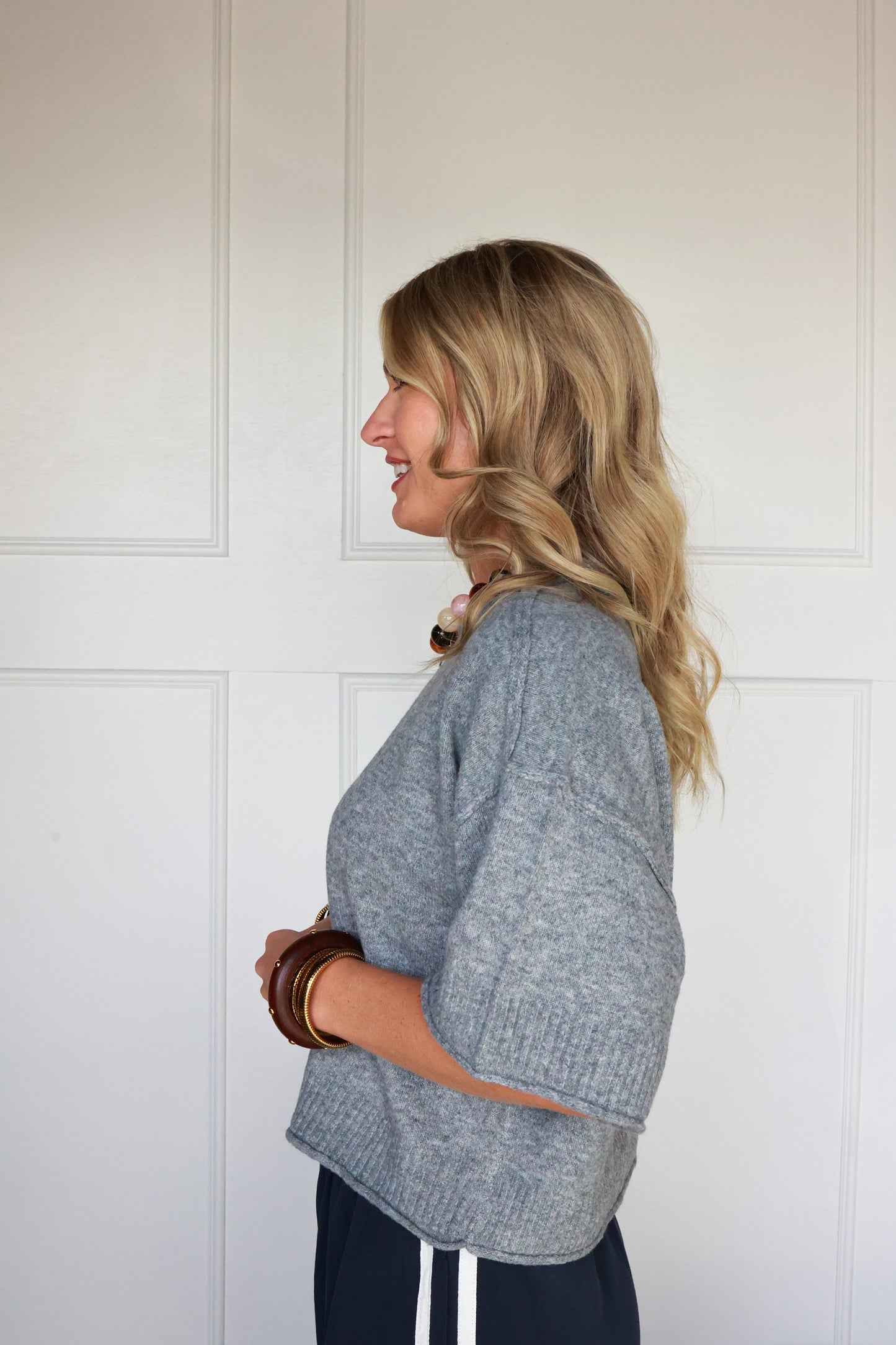 THE CAMDEN GRAY KNIT TOP