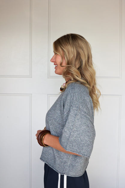 THE CAMDEN GRAY KNIT TOP