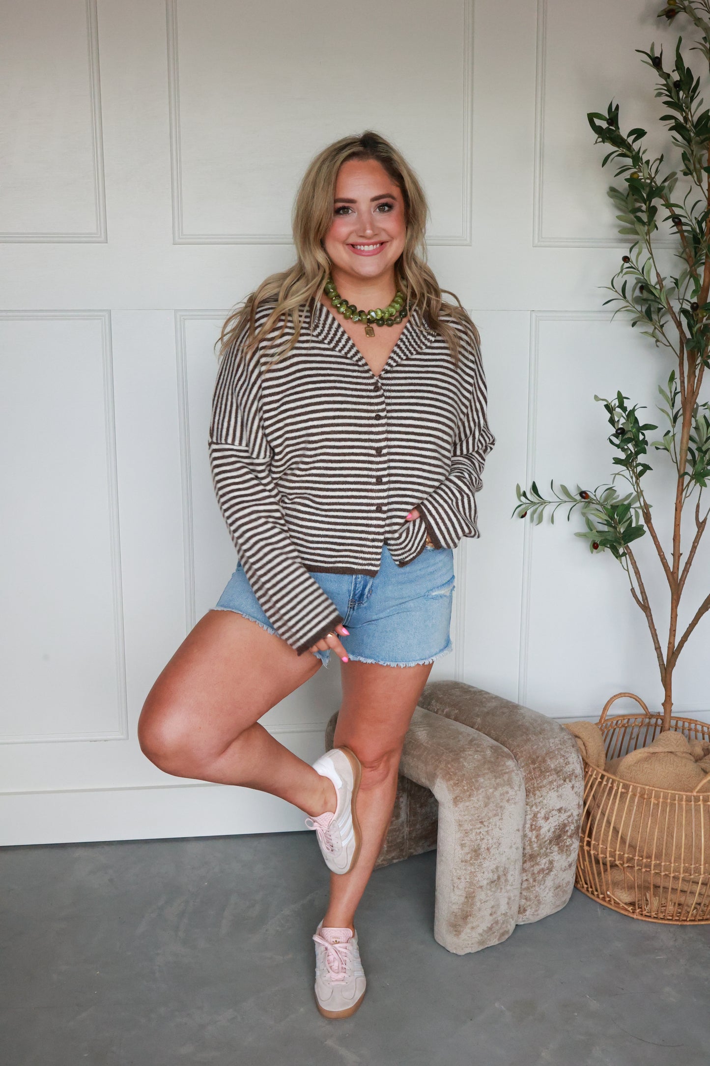 THE STRIPE COCOA TOP