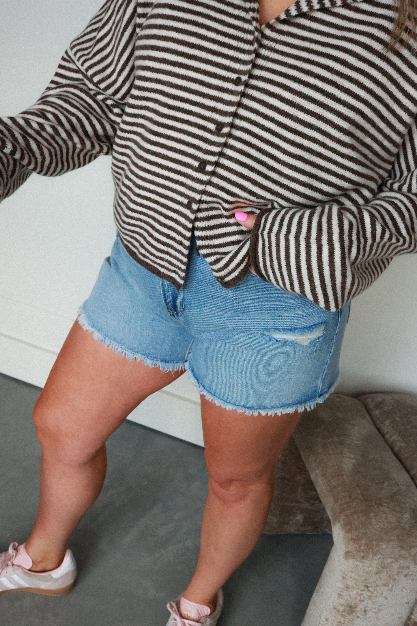 THE STRIPE COCOA TOP