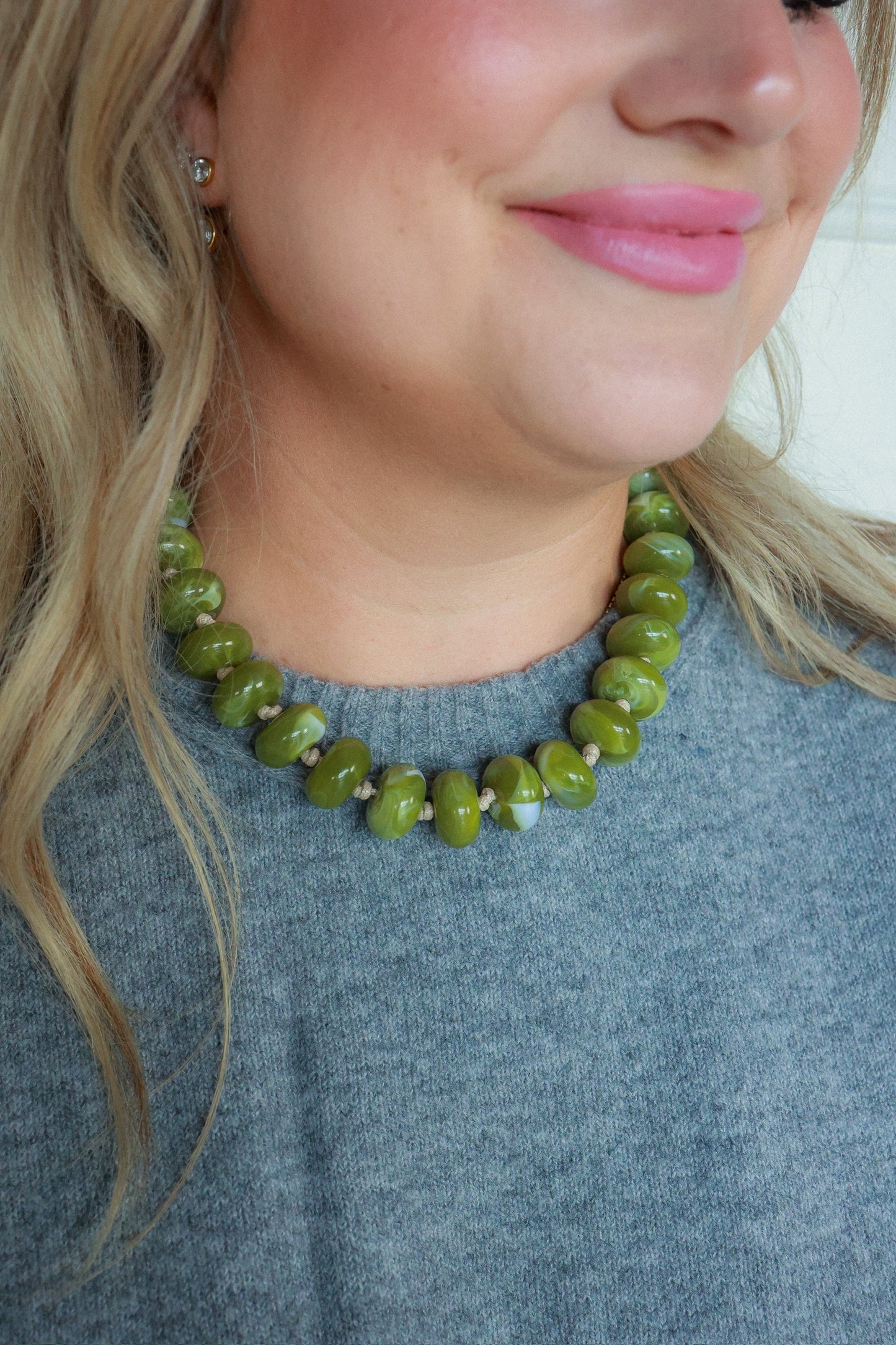 MOSS BEADED NECKLACE