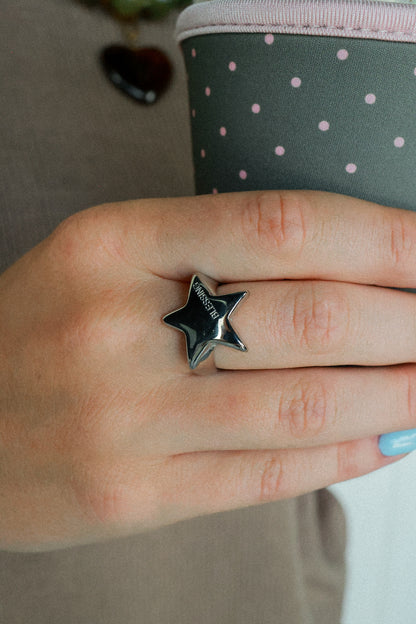 THE BLESSING STAR RING IN SILVER