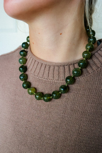 THE BUBBLE NECKLACE IN OLIVE