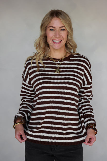 THE BROWNSTONE STRIPE SWEATER