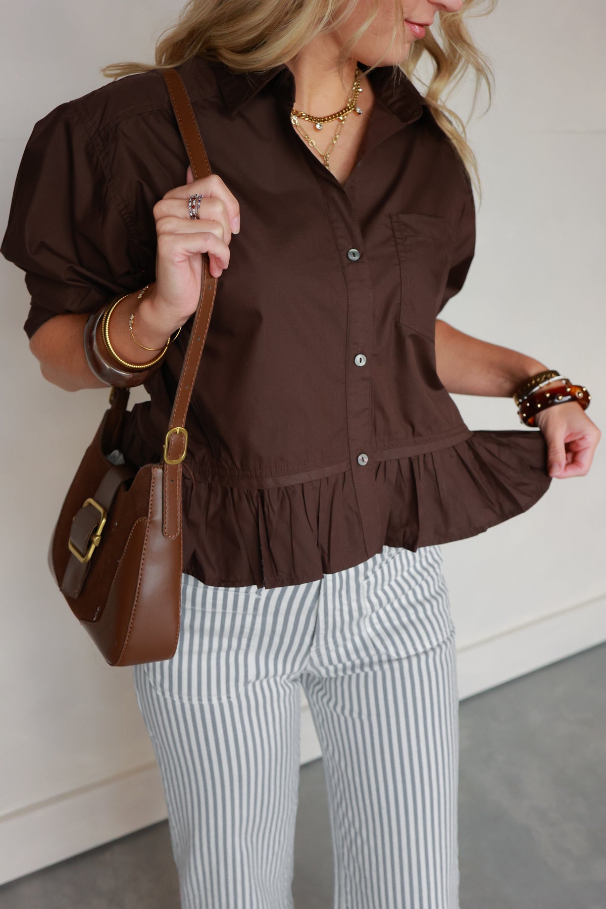 THE MOCHA PEPLUM