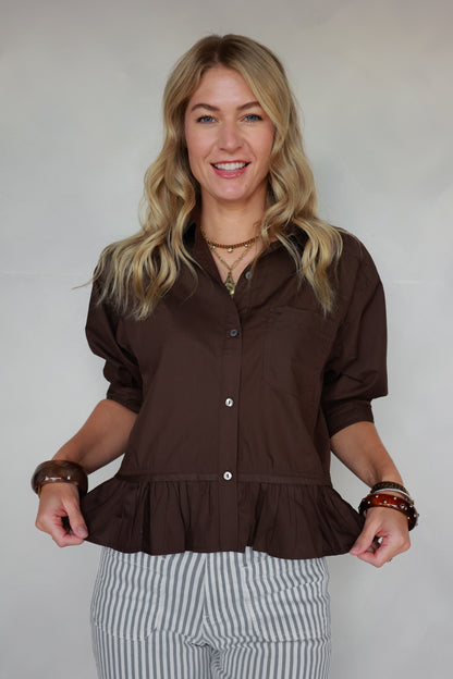 THE MOCHA PEPLUM