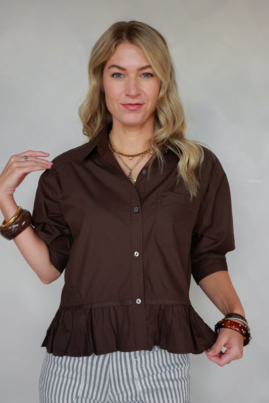THE MOCHA PEPLUM